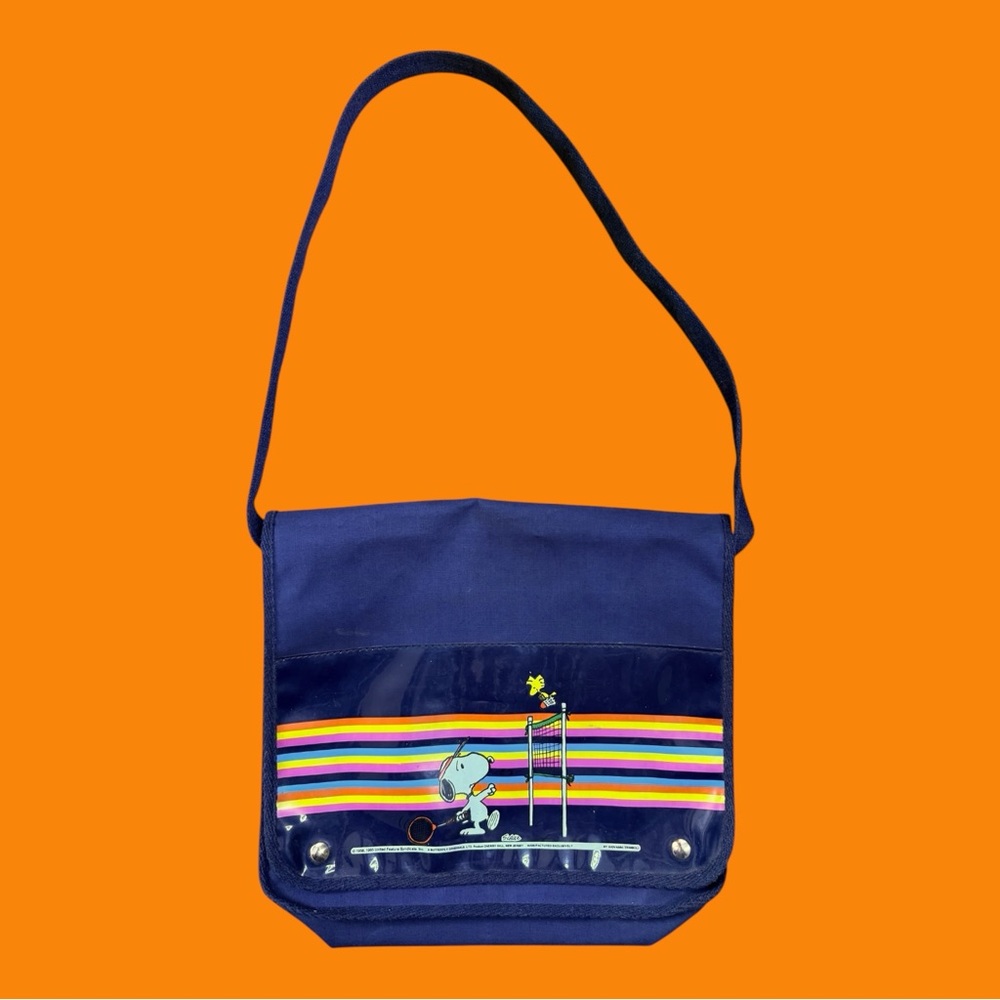 Navy Cartoon Stripe Crossbody Bag